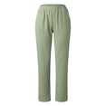 thumbnail image 1 of BKQCNKM Wide Leg Sweatpants Women Grey Sweatpants for Women Solid Trouser Pant Casual Baggy Elastic Waist Trouser Wide Leg Pant with Pocket Fashion Pant Sweatpants Women Green XL, 1 of 5