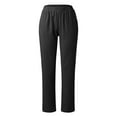 thumbnail image 1 of BKQCNKM Wide Leg Sweatpants Women Grey Sweatpants for Women Solid Trouser Pant Casual Baggy Elastic Waist Trouser Wide Leg Pant with Pocket Fashion Pant Sweatpants Women Black L, 1 of 5
