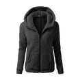 thumbnail image 1 of BKQCNKM Winter Jackets for Women Ski Jacket Women Hooded Sweater Coat Winter Warm Wool Zipper Coat Cotton Coat Outwear Fleece Jacket Women, Black S, 1 of 5
