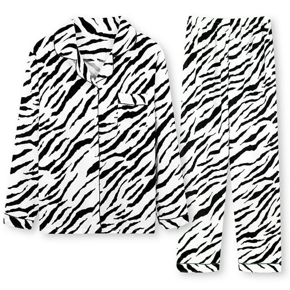 BKQCNKM Womens Pajama Sets Button Up Pajamas for Women Soft Pajama Set for Women Long Sleeve Lapel Vest Suit Trousers Plus Size Lounge Sets for Women Gray 1 M