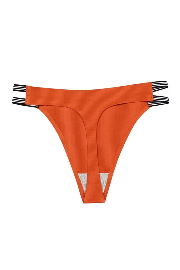 Womens Underwear Underwear Women Pack Panties For Women Underwear Split Briefs Cotton High Elastic Crotch Waist Thread Underwear Thongs For Women Underwear For Women (Women) Red S