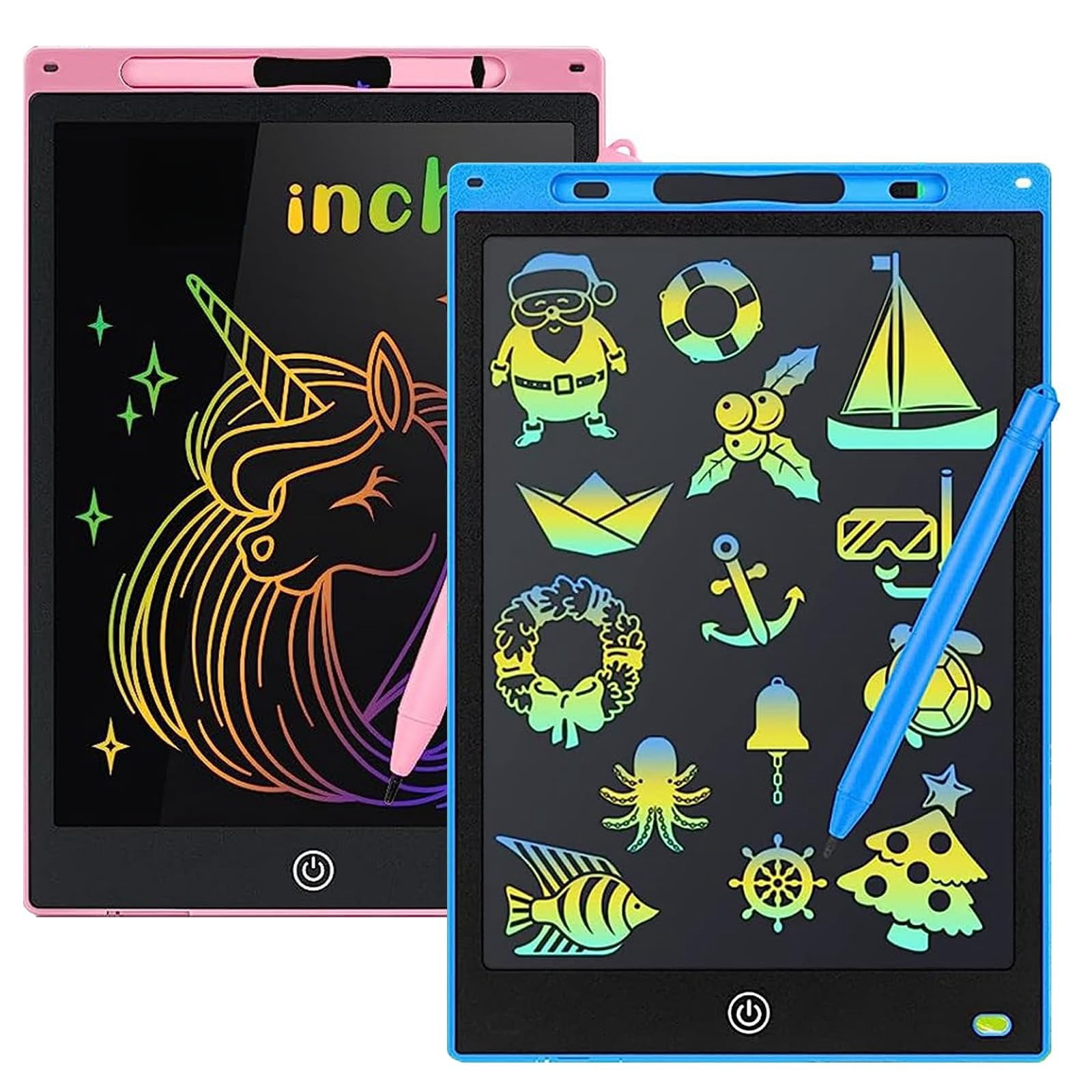 BKSDUEH 10 Inch LCD Writing Tablet for Kids, 2 Packs Electronic Writing And Colorful Doodle Board Drawing Pad,Handwriting Paper Drawing Tablet for Boys and Girls