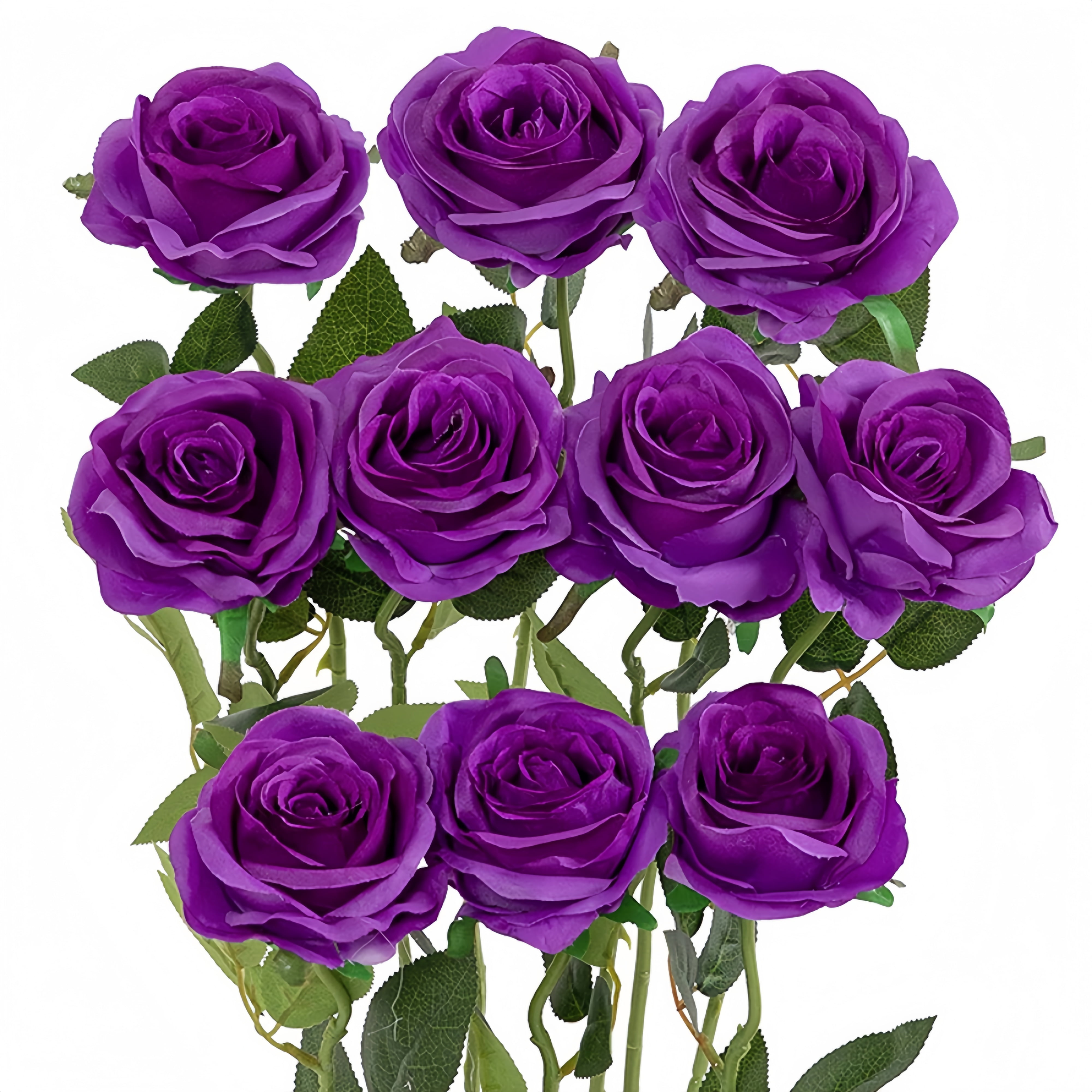 Expensive Fake Roses BKSDUEH 10PCS Artificial Flowers, Fake Roses with Long Stems Realistic ...