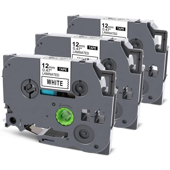 BKSDUEH 3 Pcs Label Tape, Compatible Label Tape Replacement, Fits for Brother P-Touch TZe-231 TZe Tape, 12mm 0.47 Laminated White TZ Label Maker Tape, Compatible with Brother PT-H110 PT-D210 PT-D200