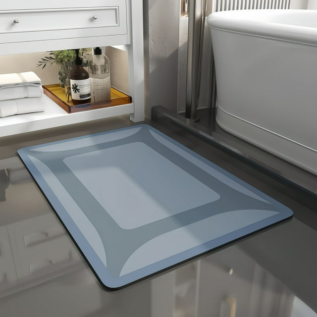 BKSDUEH Bath Mat Rug, Quick Dry Absorbent Rubber Backed Bathroom Mat, Thin Bathroom Rugs Fit Under Door Bath Mats for Bathroom Floor Mat, in Front of Sink-Shower Rug for Bathroom, 23.5"X35.5"