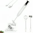 thumbnail image 1 of BKSDUEH Electric Milk Frother Handheld USB-C Rechargeable Electric Drink Mixer Green,3 Speeds Adjustable Coffee Frothers Drink Whisk for Lattes, Hot Chocolate, Egg (White), 1 of 8