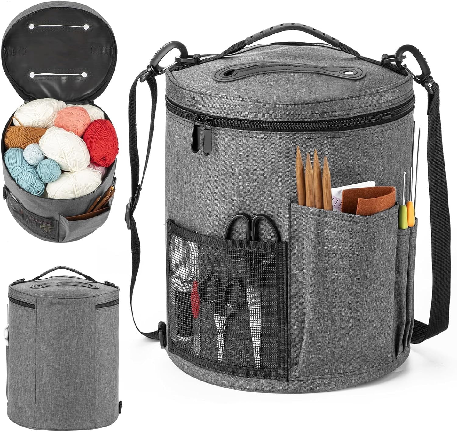 BKSDUEH Knitting Bag, Yarn Organizer Tote Bag Portable Storage Bag for ...