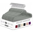 thumbnail image 1 of BAKIBO Premium Velvet Hangers 50 Pack, Ultra Thin Black Suit Hangers Non Slip, Heavy Duty Clothes Hangers for Closet, Shirt Pants, Hook Swivel 360 Degree, 1 of 8
