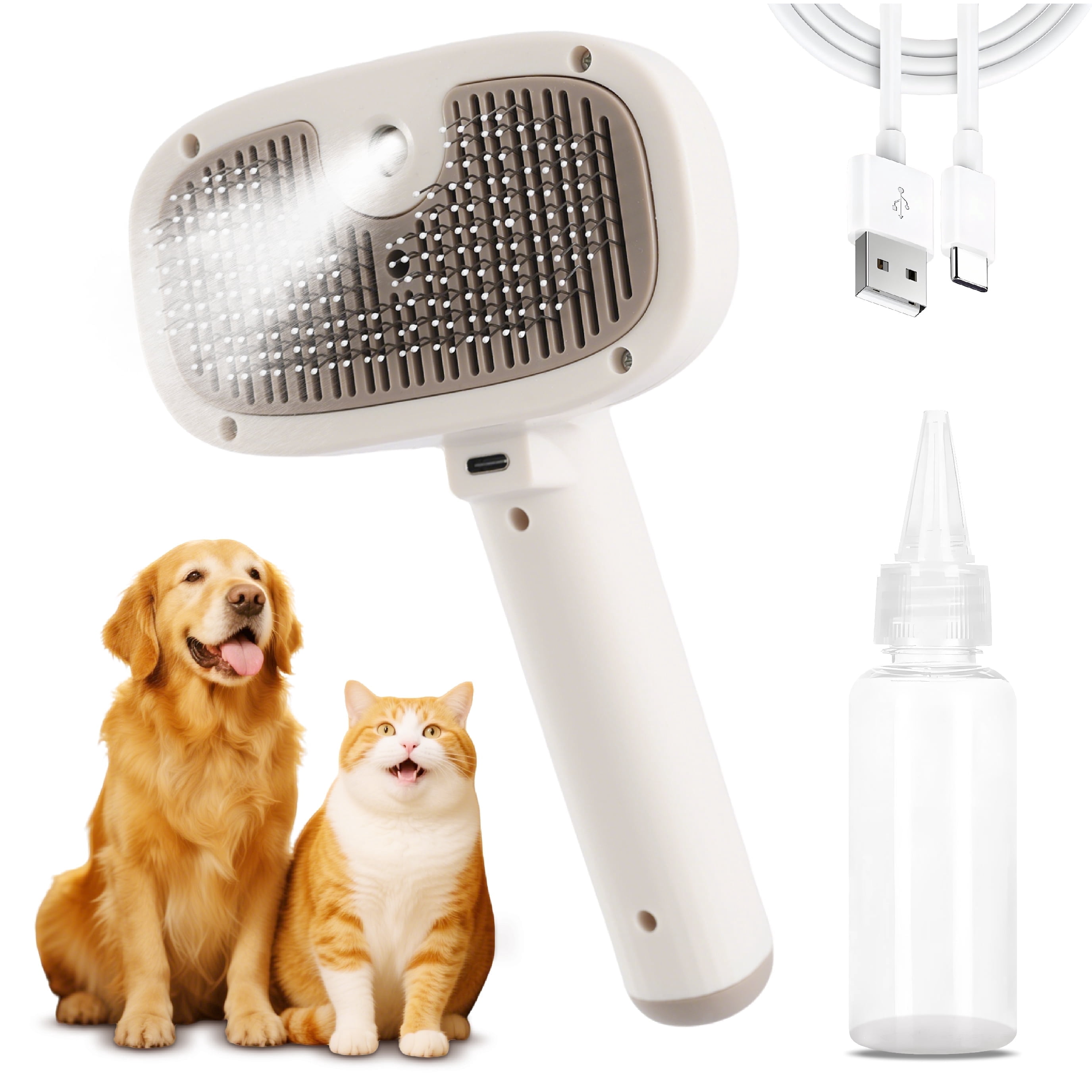 Picture of BKUSX Cat Steam Brush, Dog Brush for Shedding, Pet Spray Hair Removal ...