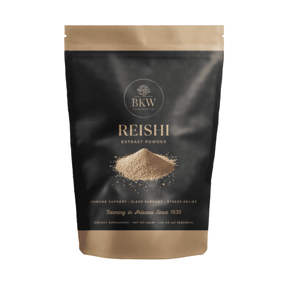 BKW Mushroom Co Reishi Dual Extract Supplement: Stress, Sleep, Immune Support