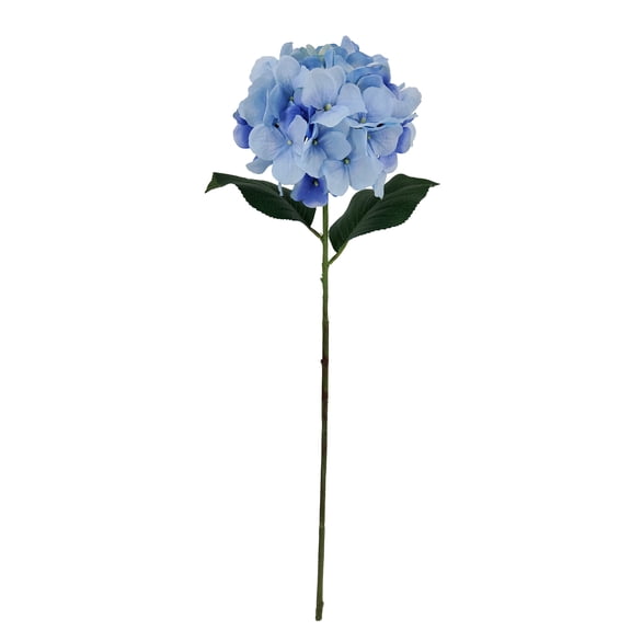 Mainstays Indoor 24" Artificial Polyester Hydrangea Flower Stem, Blue Color