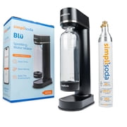 BL  Sparkling Water Maker, Premium Soda Streaming Machine - Black Machine + 1 CO2 Cylinder