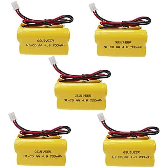 BL93NC487 BL93NC484 BAA48R Ni-Cd 4.8V 700mAh Exit Sign Emergency Light Battery Replacement (5 Pack)$$Tools & Hardware Other