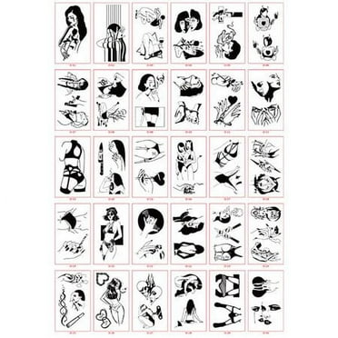 BLA CURRENT 30 Temporary Tattoo Stickers of Multi-Color Universal Occasion for Women, Girls or Children