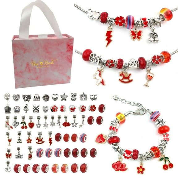 BLA CURRENT DIY Charm Bracelet Making Kit for Girls Adults and Jewelry Making Multicolor