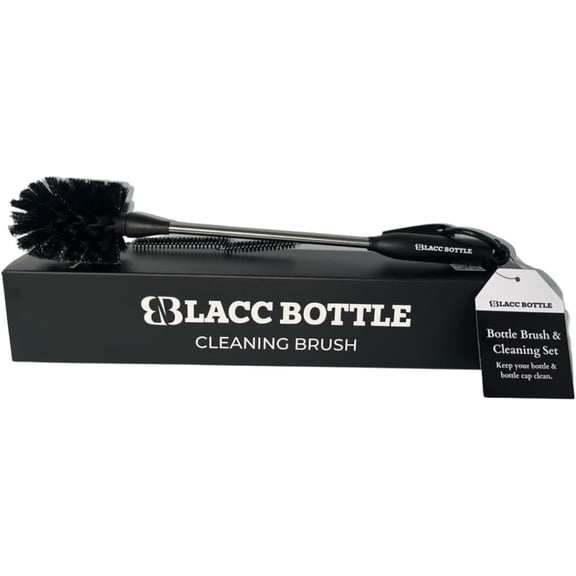 BLACC Bottle Stainless Steel Water Bottle Brush & Straw Cleaner Set, Long Handle Baby Bottle Scrub Cleaning Brush for Sports Bottles