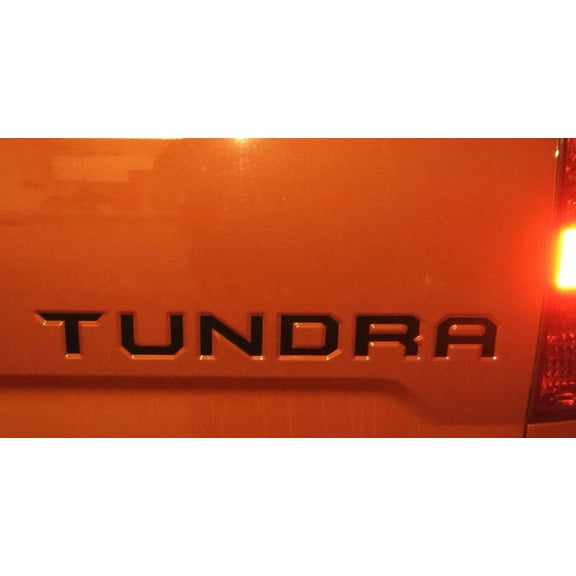 BLACK 14 15 16 Toyota Tundra Tailgate Insert Letters Decal Vinyl Stickers Decals