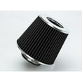 thumbnail image 1 of BLACK 2.75" 70mm Inlet Cold Air Intake Cone Replacement Quality Dry Air Filter, 1 of 6