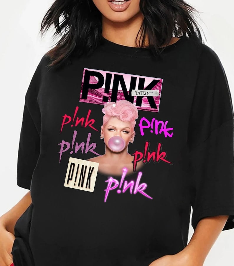 [BLACK] 2024 P!nk Singer Summer Carnival Tour Shirt, P!nk Fan Music ...