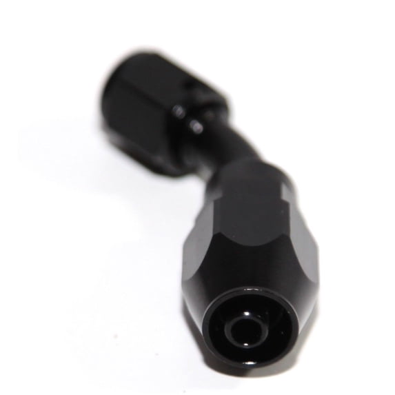 BLACK -4AN AN4 45 Degree Swivel Oil/Fuel/Gas Line Hose End Fitting Adapter