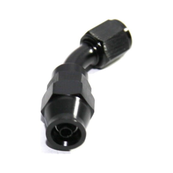 BLACK AN4 4AN AN-4 45 Degree Swivel Reusable PTFE Hose End Fitting Adapter BLACK AN4 4AN AN-4 45 Degree Swivel Reusable PTFE Hose End Fitting Adapter