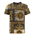 thumbnail image 1 of BLACK AND GOLD CREW NECK PRINTED T-SHIRT, 1 of 2