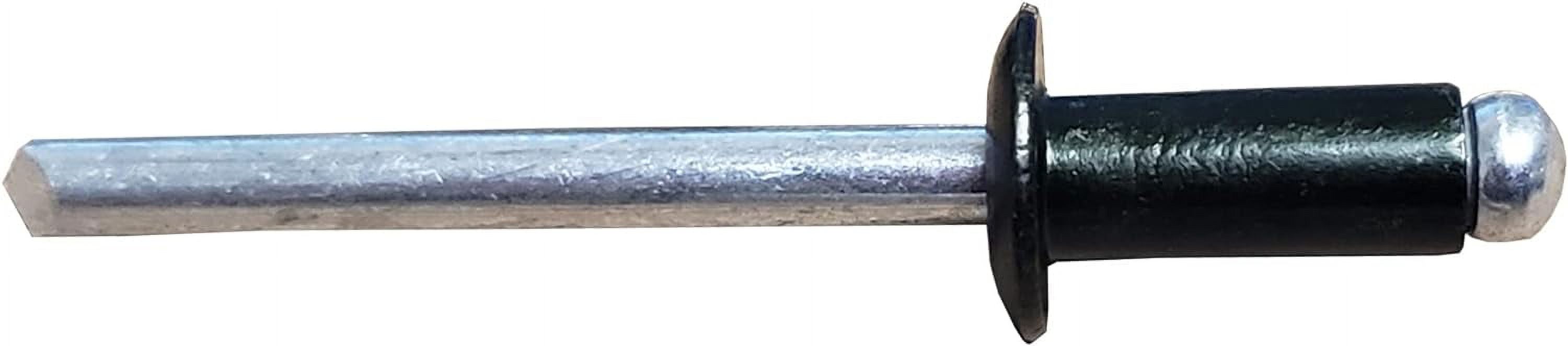 BLACK ANODIZED ALUMINUM BLIND RIVET 3/16" DIA. X .126.250 GRIP RANGE (PACK OF 100 PIECES