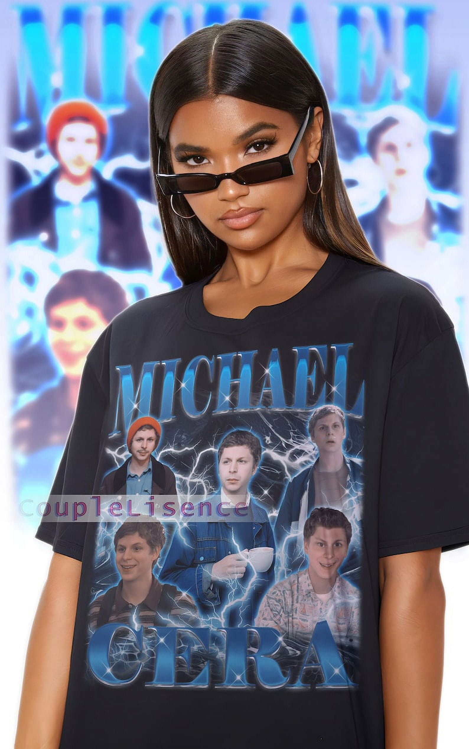 [BLACK] Actor MICHAEL CERA Vintage Shirt Michael Cera Homage Fan Tees