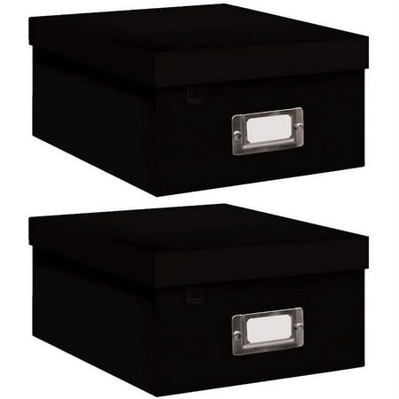 BLACK Archival STORAGE Photo Box by Pioneer - Set of 2 - 4x6