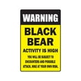 thumbnail image 1 of BLACK BEAR ACTIVITY HIGH Decal hiking mountains camping security warning | Indoor/Outdoor | 9" Tall, 1 of 4