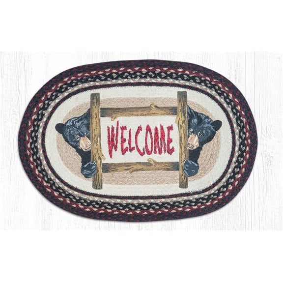 Earth Rugs OP-344 Bear Welcome Oval Patch 20" x 30"