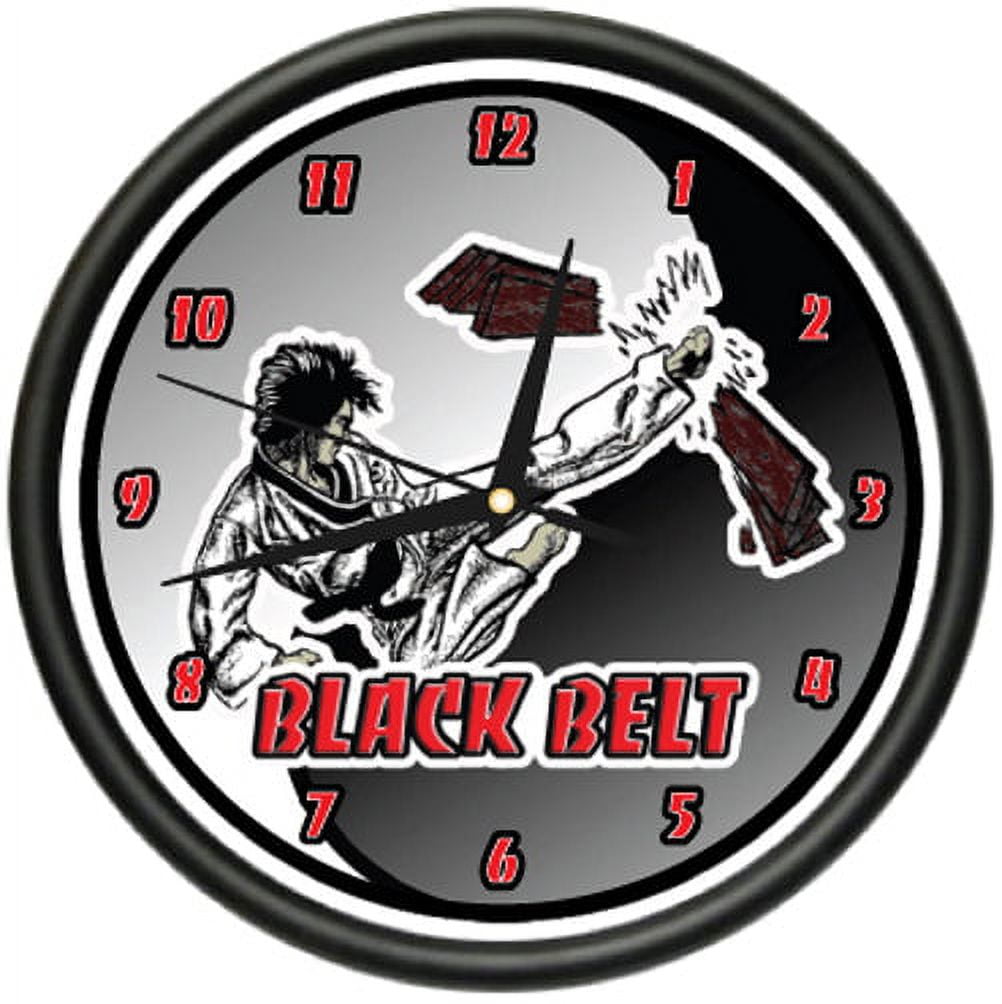Kickboxing Clock BLACK BELT Wall Clock karate tae kwon do judo gift - Walmart.com