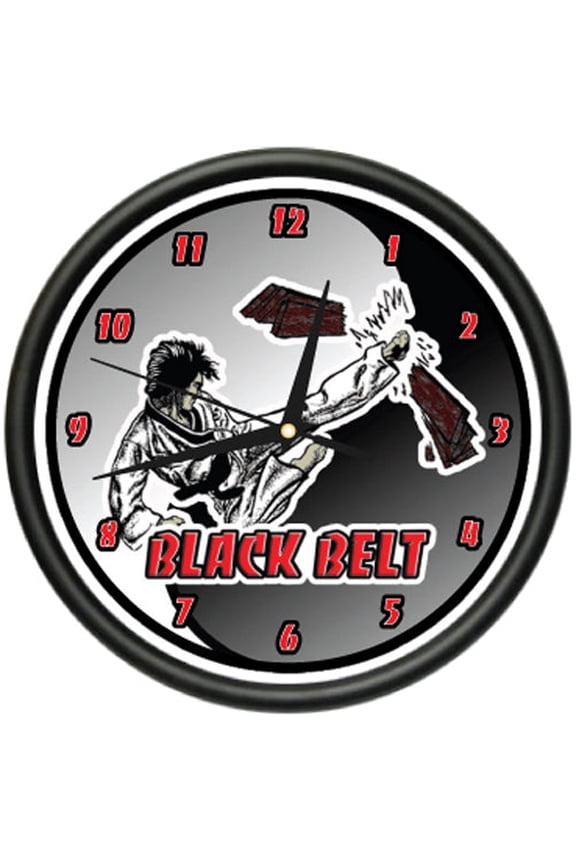 BLACK BELT Wall Clock karate tae kwon do judo gift