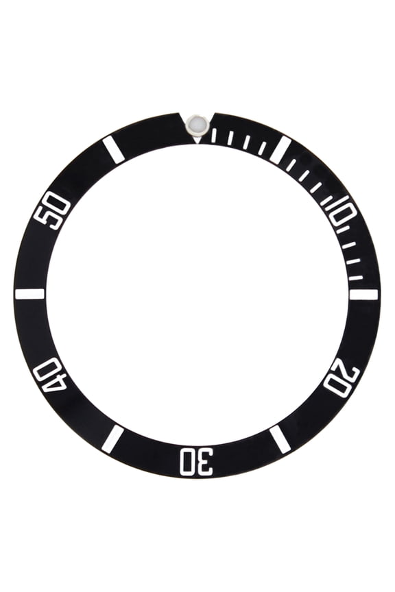 BLACK BEZEL INSERT FOR ROLEX STAINLESS STEEL SUBMARINER FITS 16610, 16610V