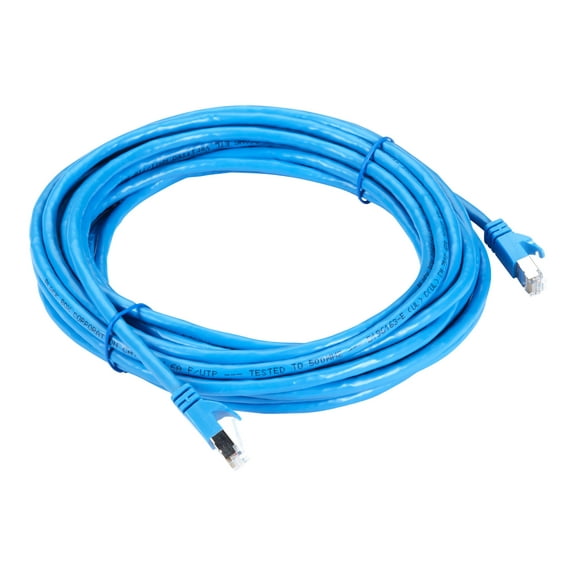 Black Box CAT6A 500-MHz STR Patch CBL Slim Molded Snagless Boot, F/UTP, CM PVC, BL, 25FT