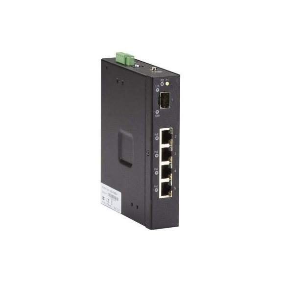 Black Box 5-Port Industrial Gigabit Ethernet Switch PoE+ Extreme Temperature