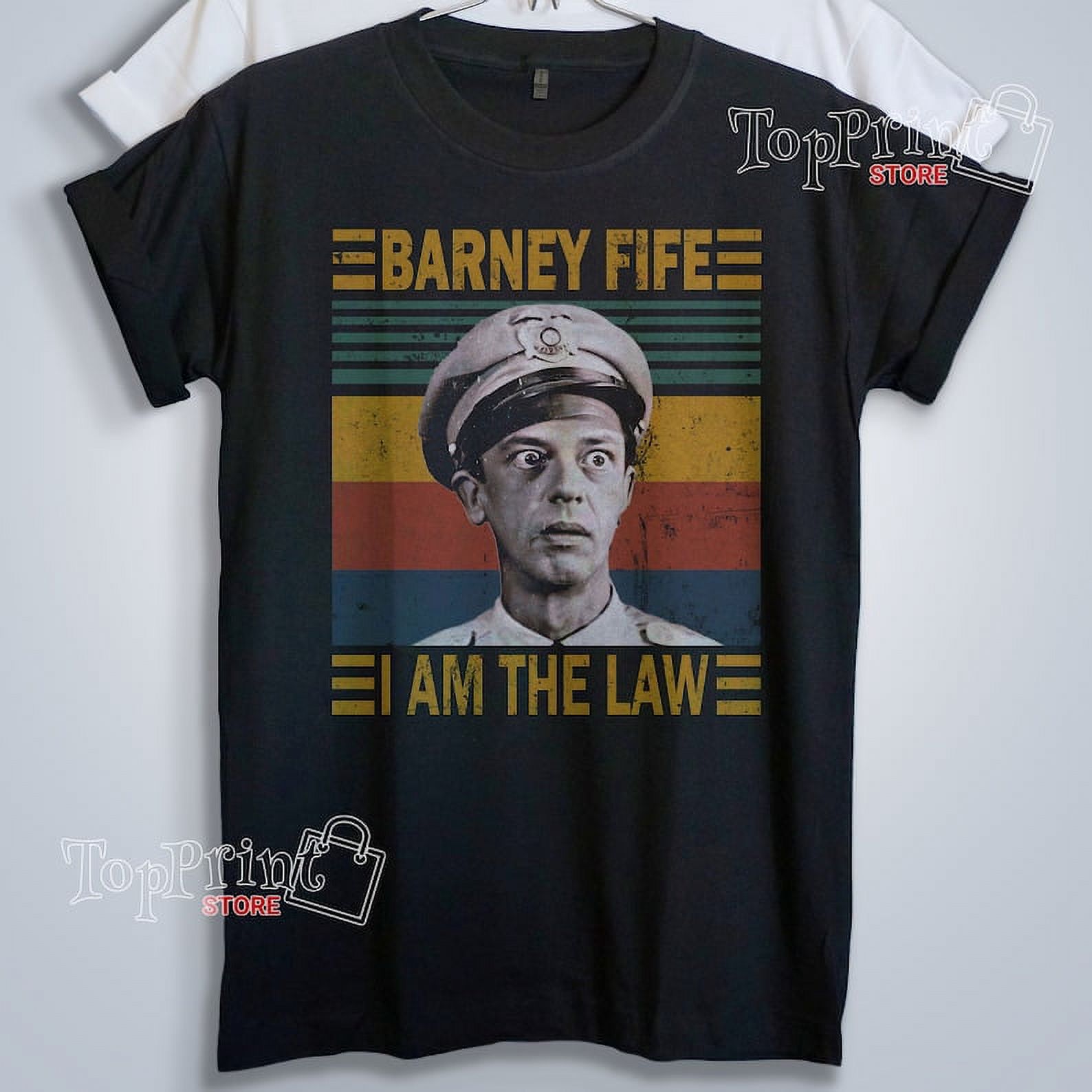[BLACK] Barney FIFE I AM The Law Vintage T Shirt