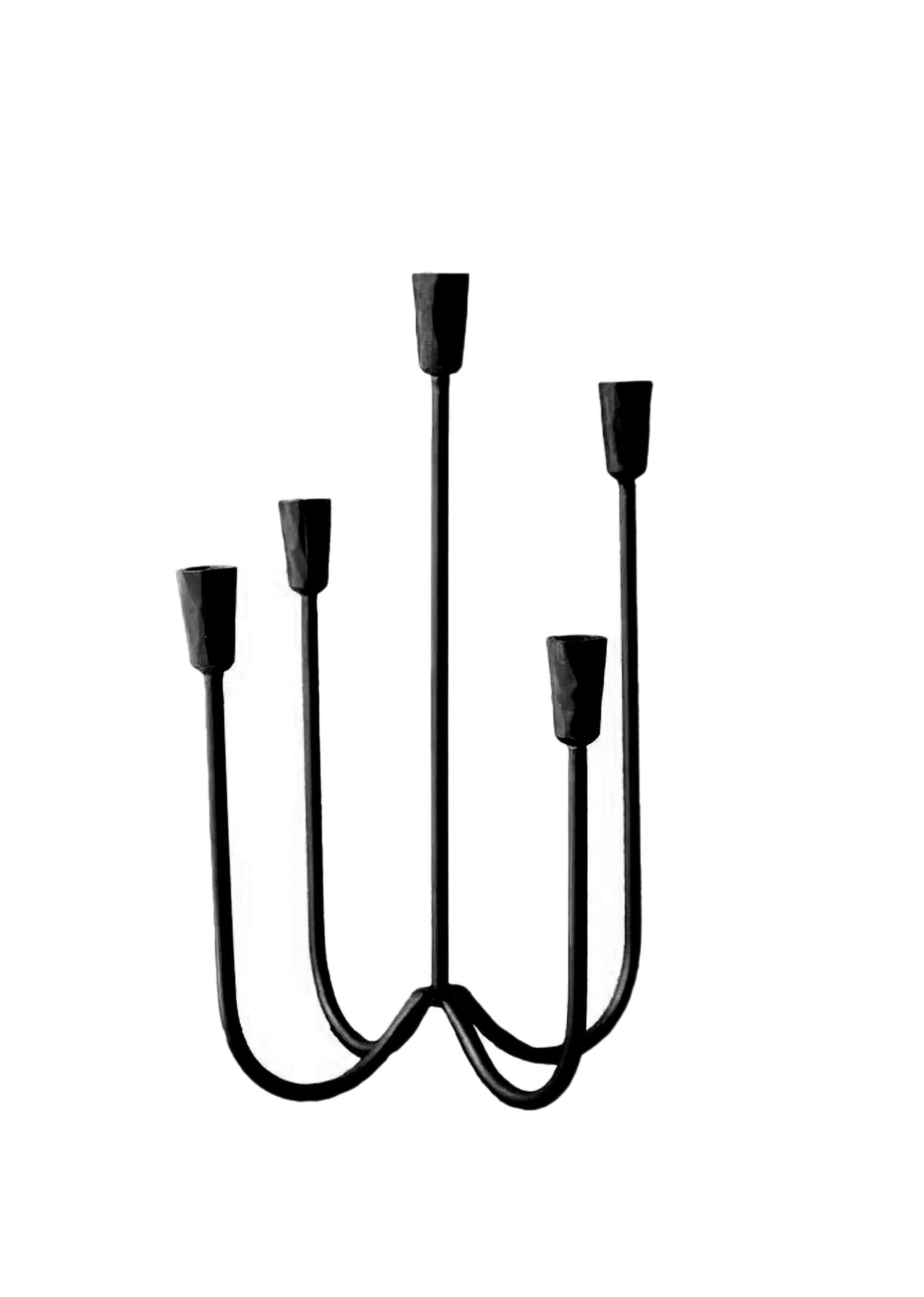 Better Homes & Gardens Black Metal 5-Taper Candelabra