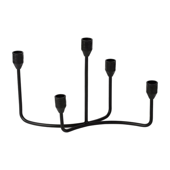 Better Homes & Gardens Decorative Indoor Black Iron Taper Candelabra