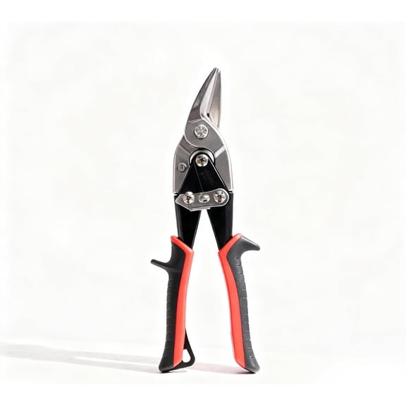 BLACK CANYON 10 Inch Aviation Tin Snips, Left Cut Shears for Sheet Metal, Aluminum, Gutter & DIY Projects, Regular Left Cutting Sheet Metal Cutter