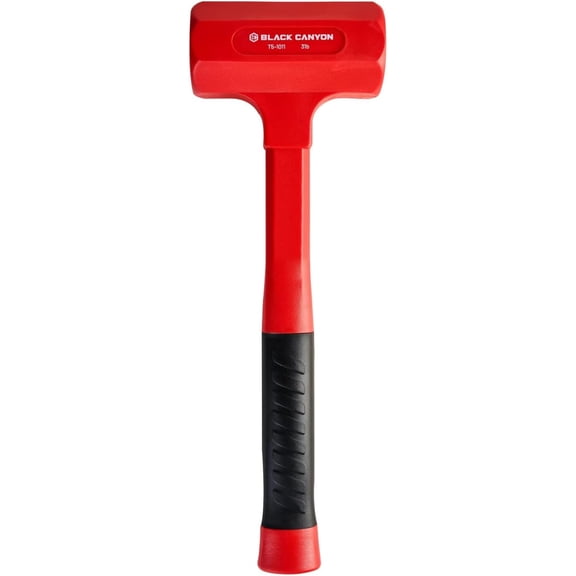 BLACK CANYON 3 LB Dead Blow Hammer, 48 oz Steel Shot Filled Dead Blow Mallet with Non-Slip Grip for Automotive Repair, Metalworking and Furniture Assembly
