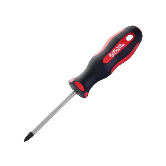 BLACK CANYON Magnetic Phillips Screwdriver #1 – Soft Grip Ergonomic Handle, 3 in Shank, 7 in Overall