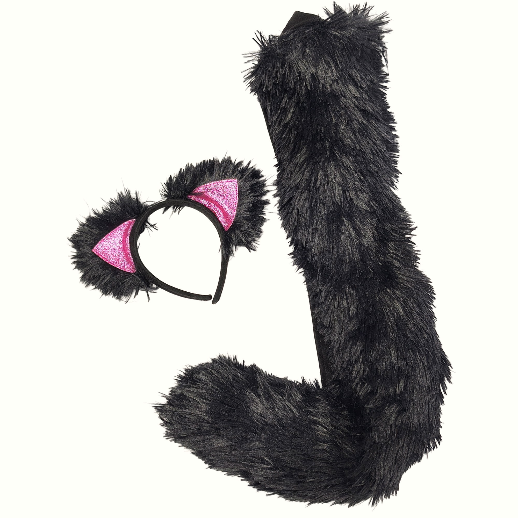 Cat Costume Accessory Kit for Adults, Black and Pink, 2 Pieces, Halloween by Way To Celebrate