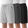 thumbnail image 1 of Pure Champ Boys Athletic Shorts 3 Pack Active Boys Shorts Youth kids Elastic Waist With Zipper Pockets Toddler-18 ( Set 1 Size Small), 1 of 8