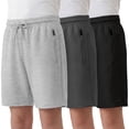 thumbnail image 1 of Pure Champ Boys Athletic Shorts 3 Pack Active Boys Shorts Youth kids Elastic Waist With Zipper Pockets 2T-18, 1 of 8