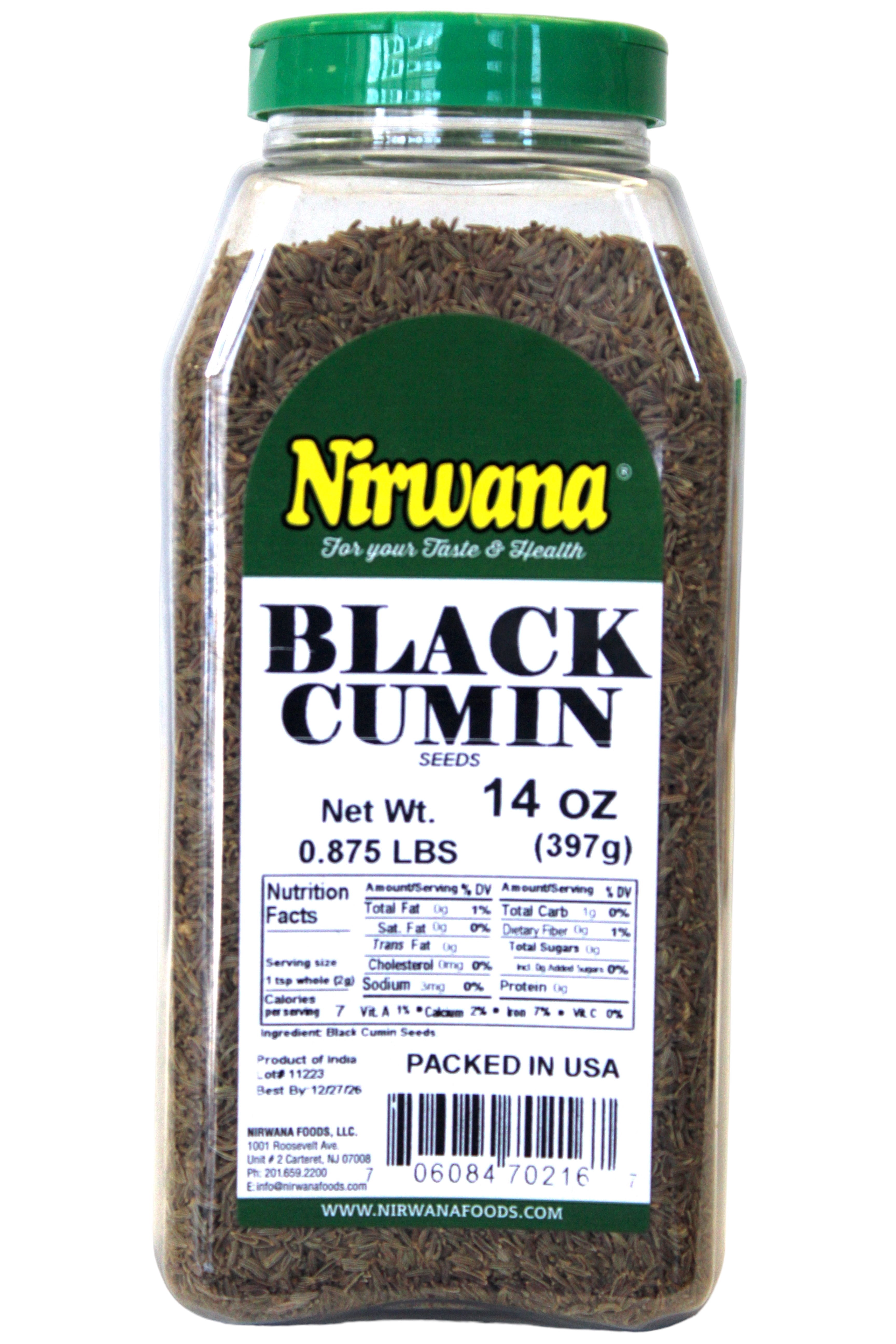 BLACK CUMIN 14 OZ JAR BY NIRWANA
