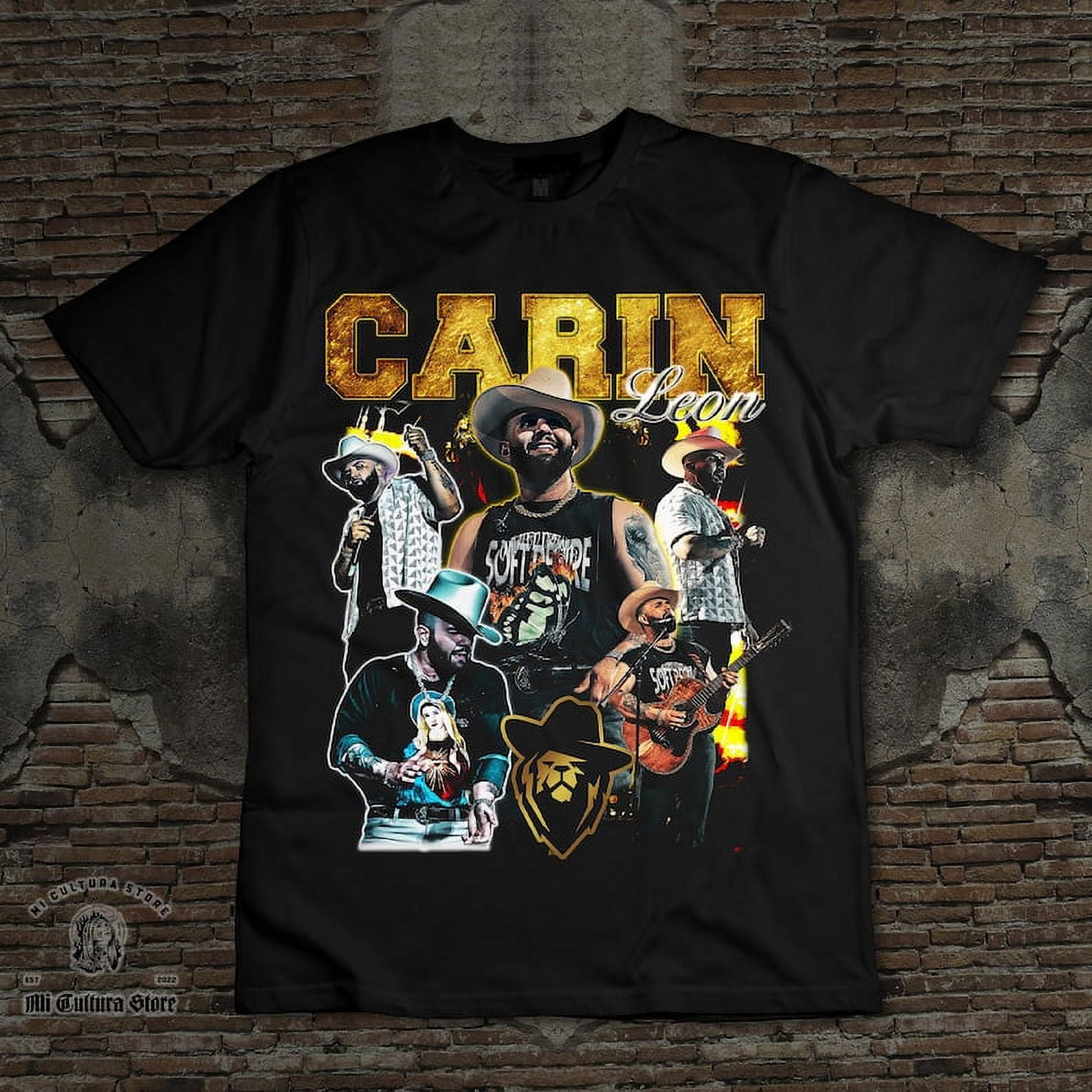 [BLACK] Carin Leon vintage look t-shirt playera regional mexicano 