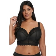 BLACK Charley Underwire Plunge Longline Bra, US 40K