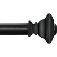BLACK Curtain Rods for Windows 48 to 84 Inch Adjustable Length 1 Inch ...