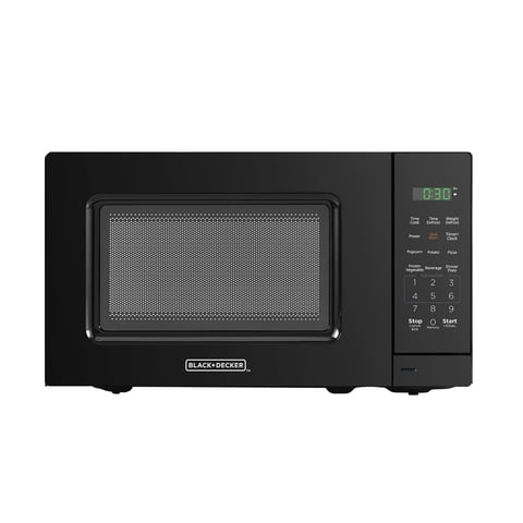 BLACK+DECKER 0.7 Cu Ft LED Digital Microwave Oven in Black with Child Safety Lock